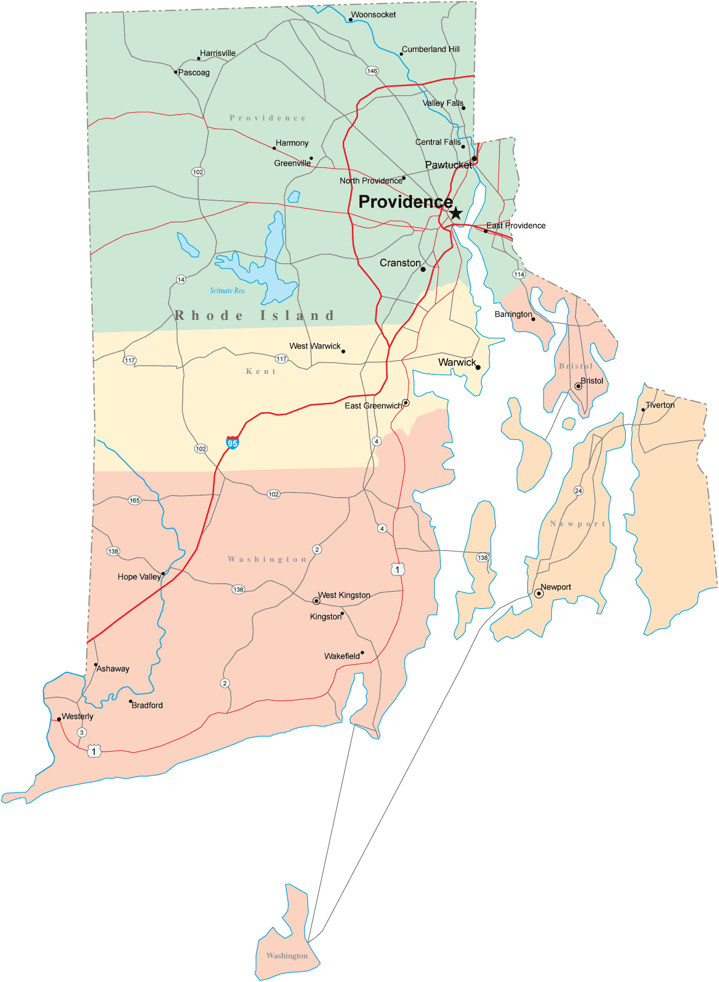 rhode island map Rhode Island Road Map Ri Road Map Rhode Island Highway Map rhode island map