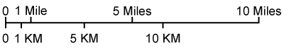Rhode Island map scale of miles