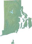 Rhode Island relief map